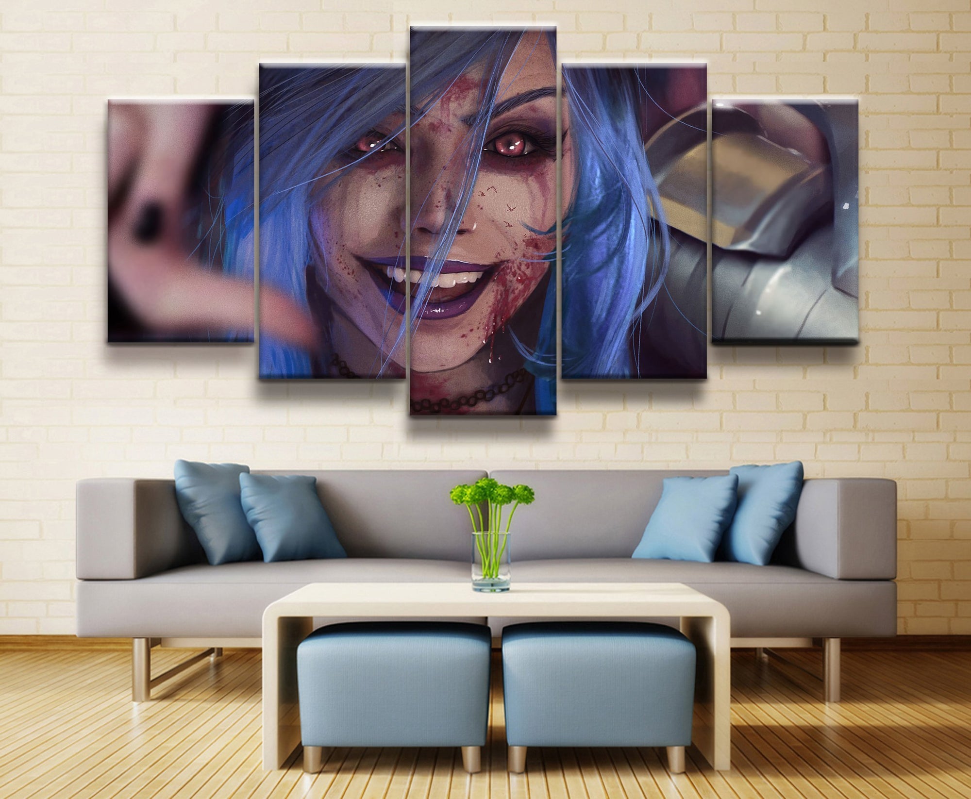 LOL League Of Legends Crazy Jinx Game Canvas Wall Art