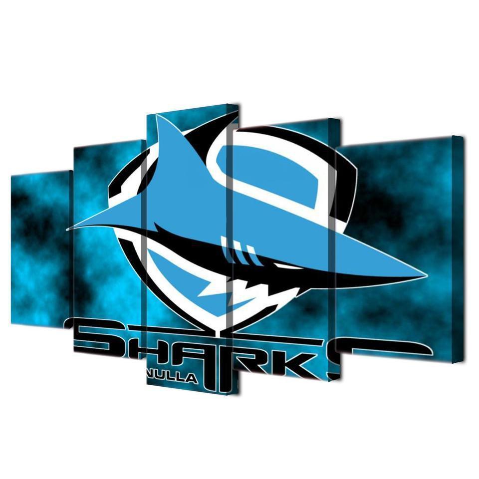 Cronulla Sharks NRL Football Canvas Wall Art