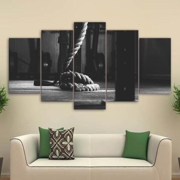 Crossfit Gym Equipment Workout &amp;amp; Fitness Canvas Wall Art