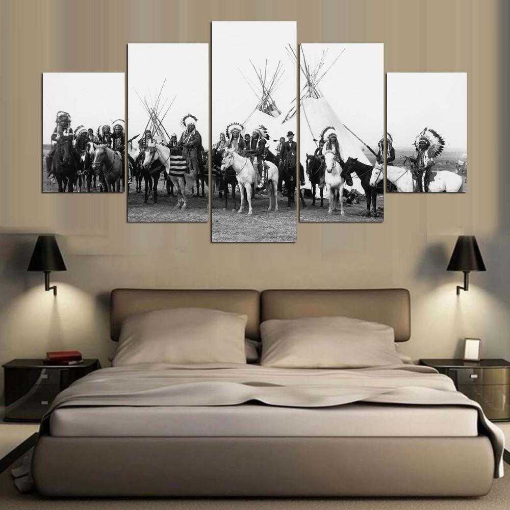 Cuadros Indians Army Canvas Wall Art