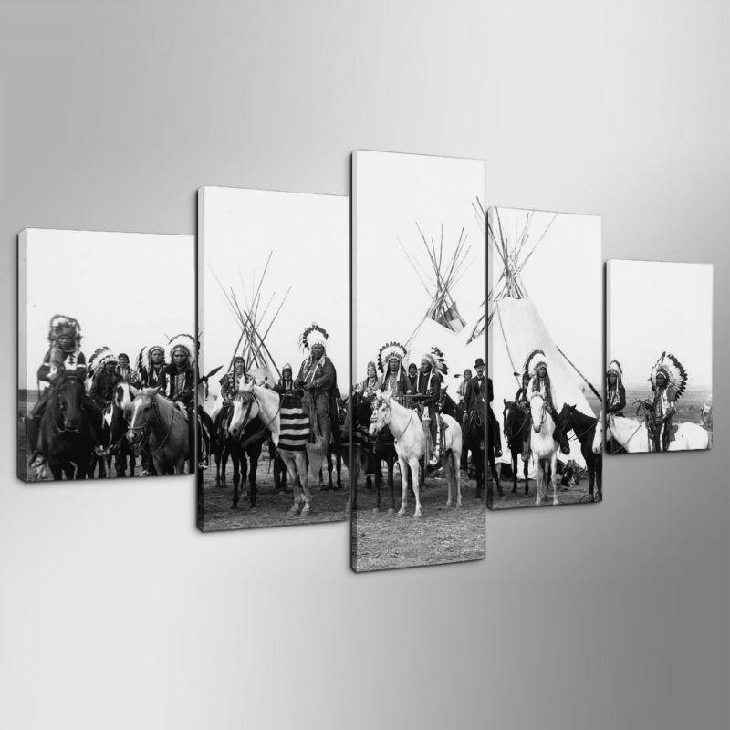 Cuadros Indians Army Canvas Wall Art