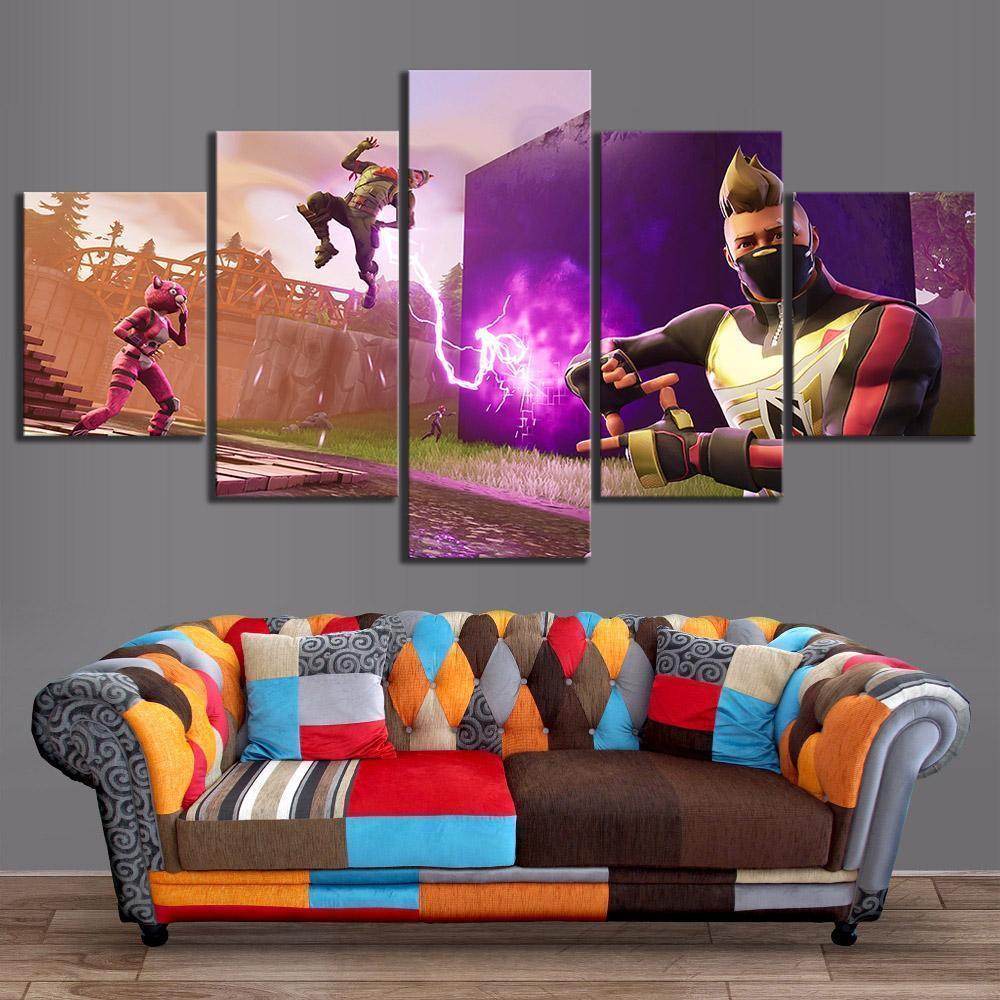Cube Drift Rex Fortnite Gaming Canvas Wall Art