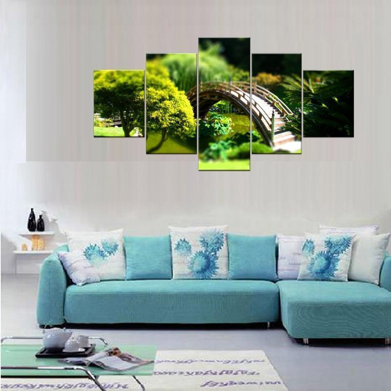 Curved Bridge Canvas Wall Art