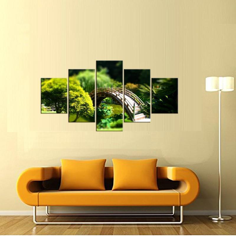 Curved Bridge Canvas Wall Art