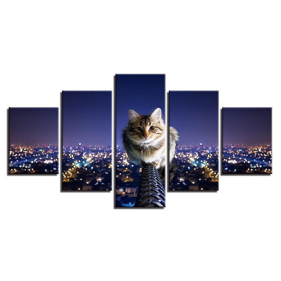 Cute Animal Cat Eyes See The World Animal Canvas Wall Art