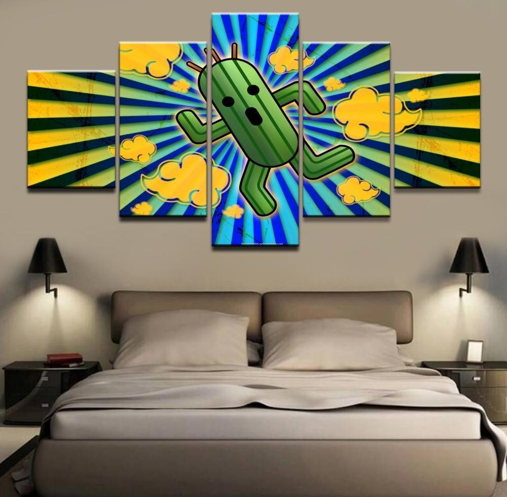 Cute Cactus Nature Canvas Wall Art