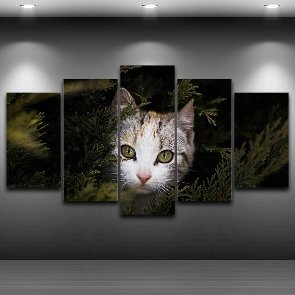 Cute Cat Animal Tableau Animal Canvas Wall Art
