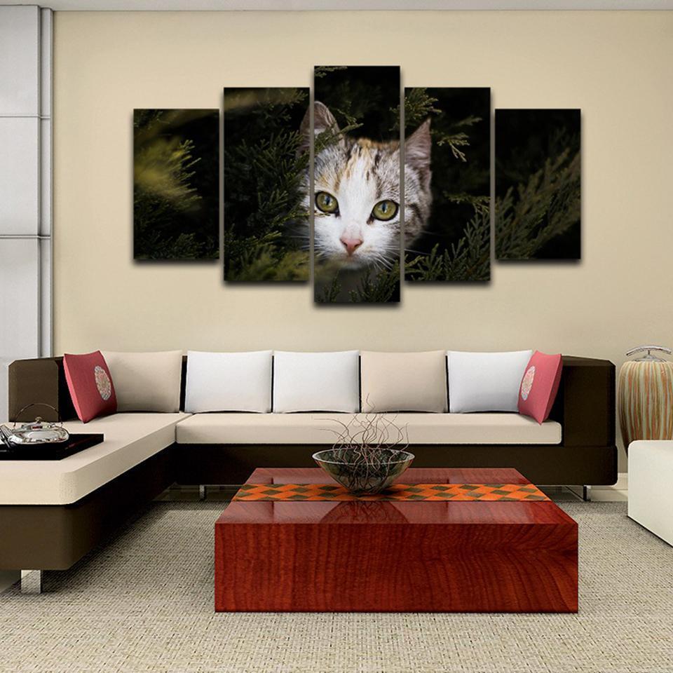 Cute Cat Animal Tableau Animal Canvas Wall Art