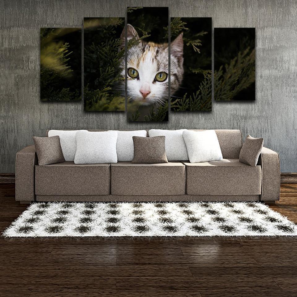 Cute Cat Animal Tableau Animal Canvas Wall Art