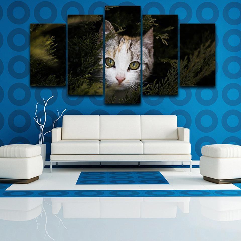 Cute Cat Animal Tableau Animal Canvas Wall Art