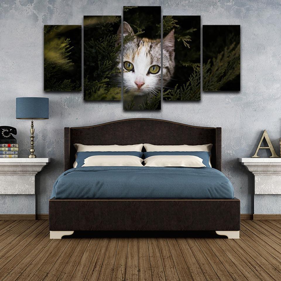 Cute Cat Animal Tableau Animal Canvas Wall Art