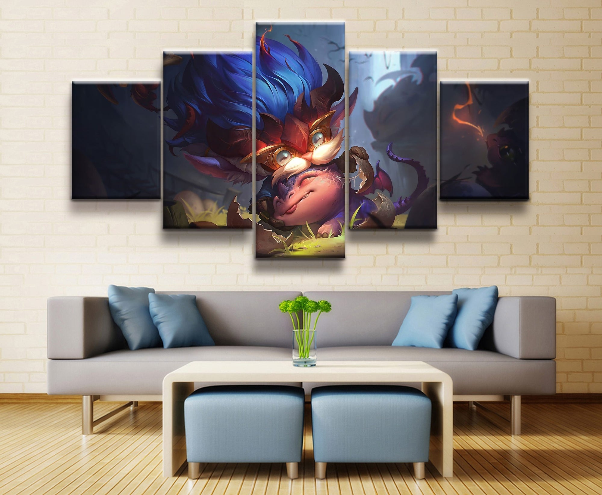 LOL League Of Legends Cute Heimerdinger Game Canvas Wall Art