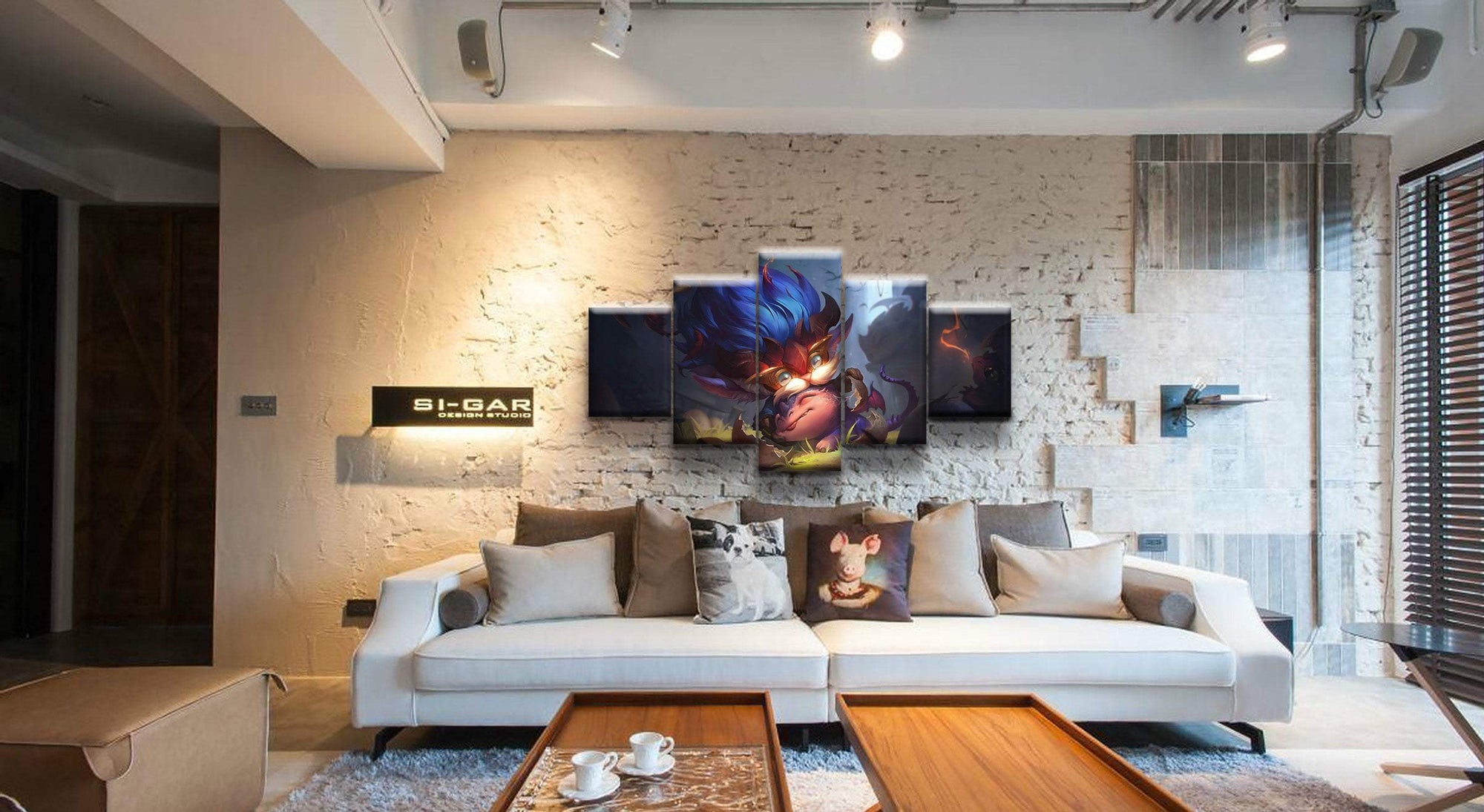 LOL League Of Legends Cute Heimerdinger Game Canvas Wall Art