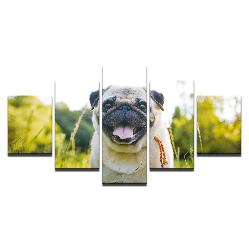 Cute Pug Puppies Animal Canvas Wall Art