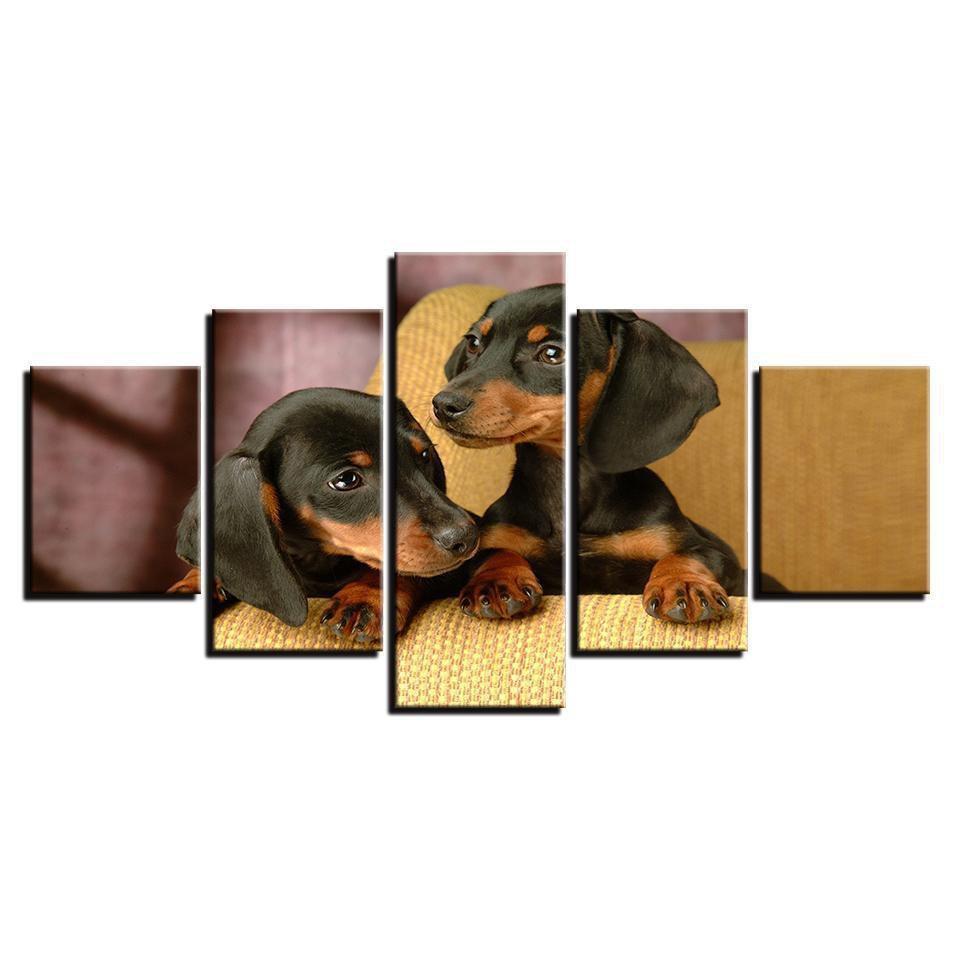 Dachshund Dogs Bre Animal Canvas Wall Art