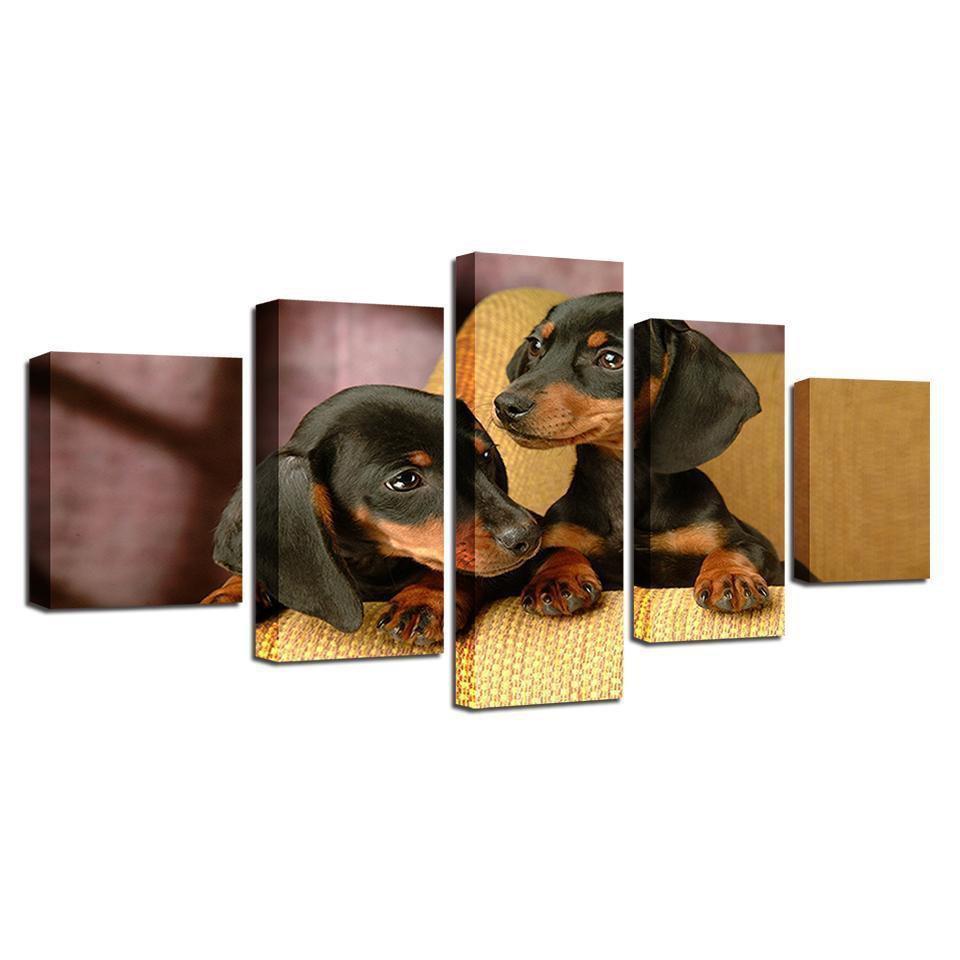 Dachshund Dogs Bre Animal Canvas Wall Art