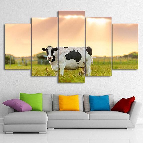 Dairy Cow Animal Canvas Wall Art