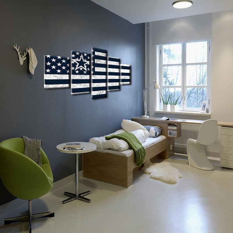 Dallas Cowboys Flag Logo 1  Football Canvas Wall Art