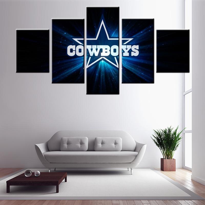 Dallas Cowboys Logo Poster  Football Canvas Wall Art