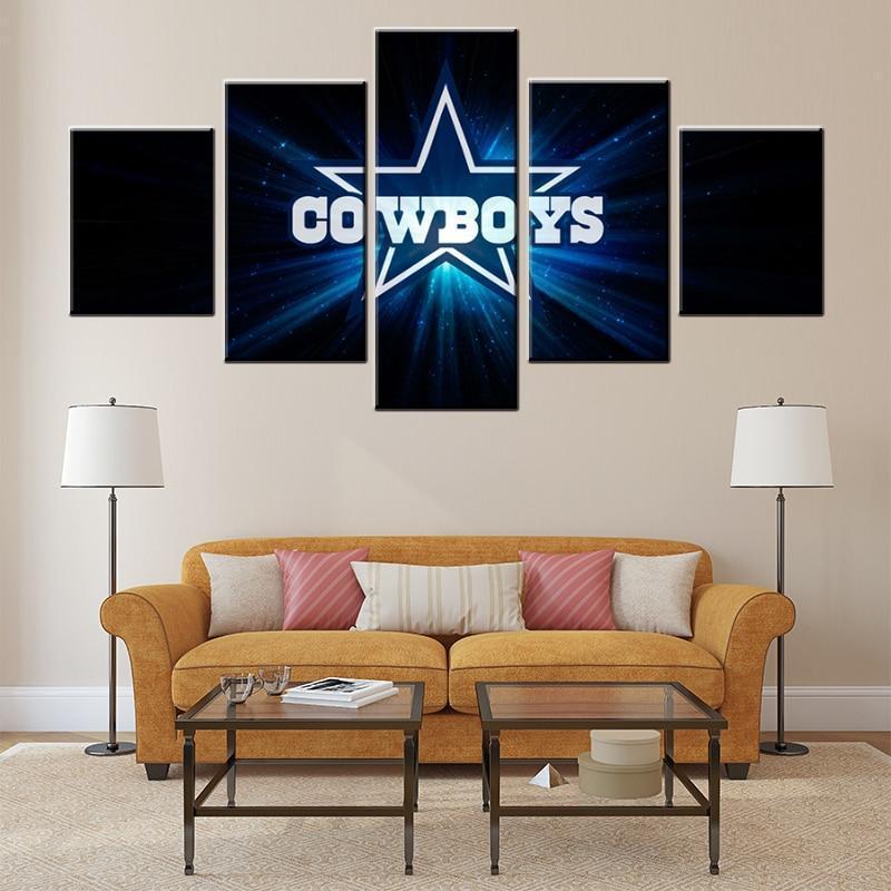 Dallas Cowboys Logo Poster  Football Canvas Wall Art