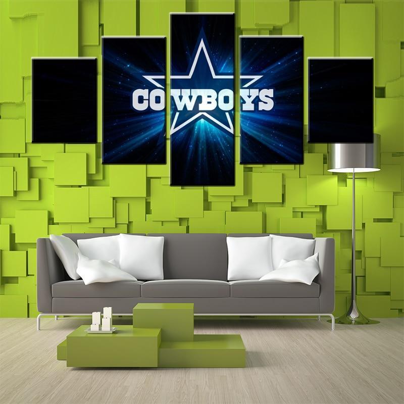 Dallas Cowboys Logo Poster  Football Canvas Wall Art