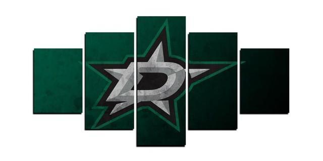 Dallas Stars Logo   Ice Hockey Canvas Wall Art