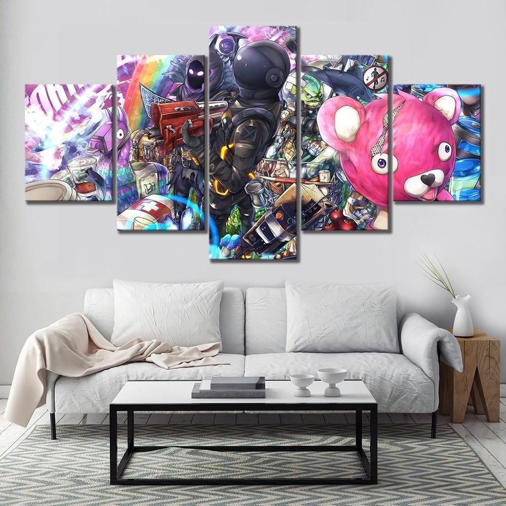Dark Voyager Raven Fortnite Gaming Canvas Wall Art