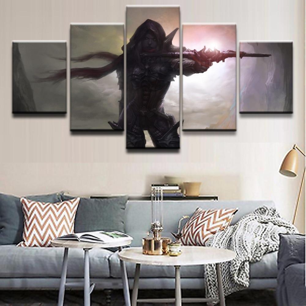Dark Warrior Hunter Diablo III Reaper Of Soul Gaming Canvas Wall Art