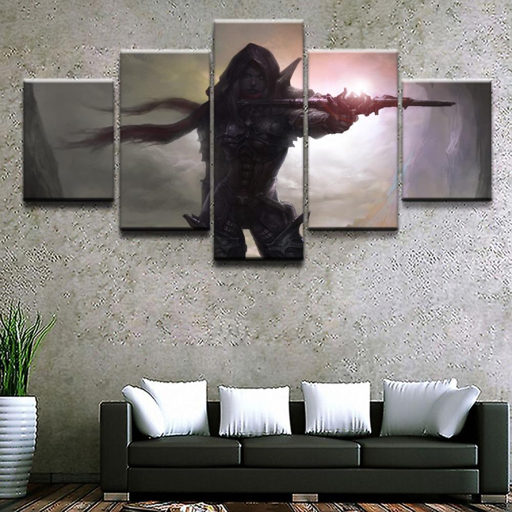 Dark Warrior Hunter Diablo III Reaper Of Soul Gaming Canvas Wall Art