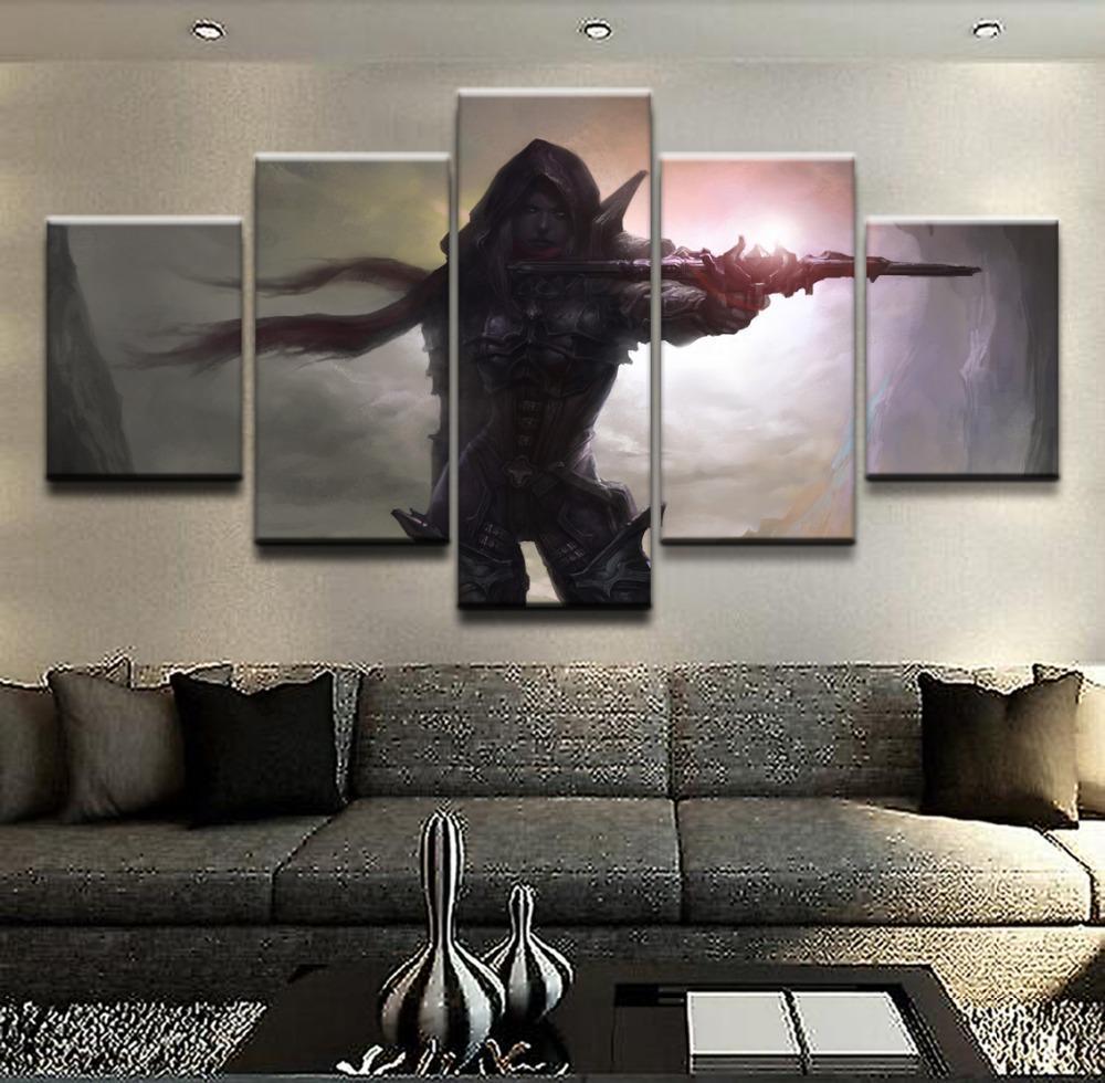 Dark Warrior Hunter Diablo III Reaper Of Soul Gaming Canvas Wall Art