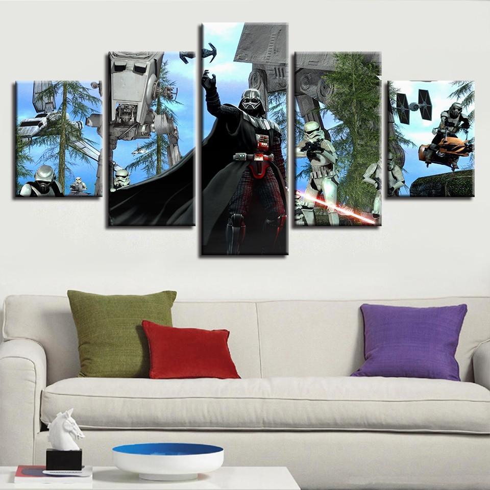 Darth Vader Framework Art Star Wars Movie Canvas Wall Art