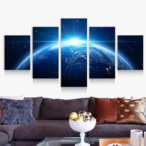 Dawn Galaxy Space Canvas Wall Art