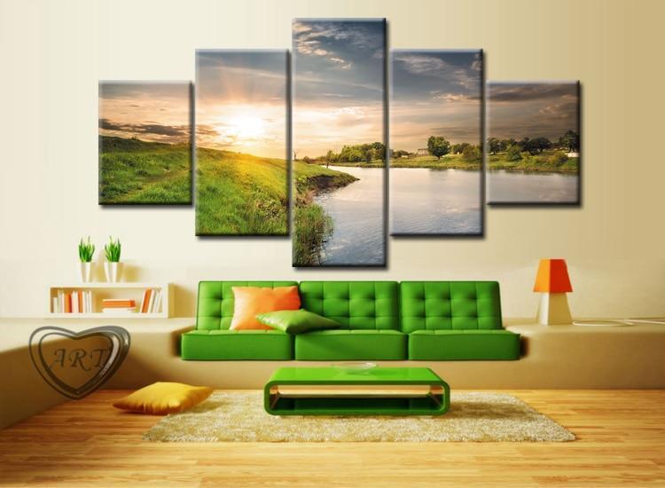 Dawn On The River Canvas Wall Art