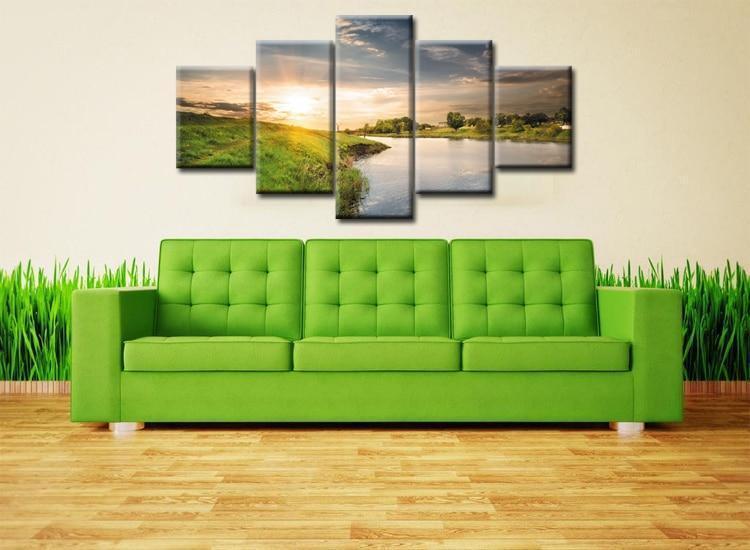 Dawn On The River Canvas Wall Art