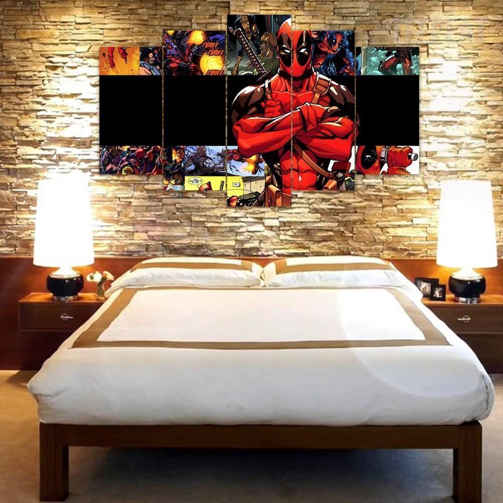 Deadpool Compiliation Marvel Canvas Wall Art