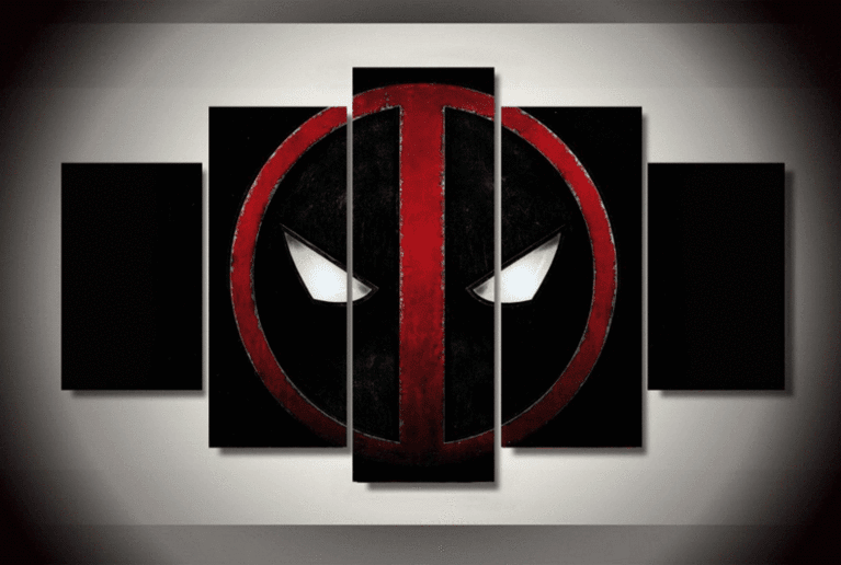 Deadpool Face Mark Marvel Canvas Wall Art