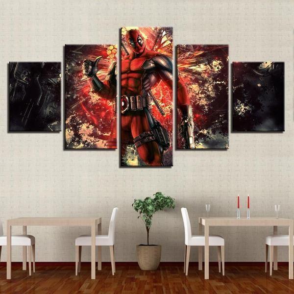 Deadpool Inspired Ii Marvel Canvas Wall Art