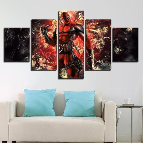 Deadpool Inspired Ii Marvel Canvas Wall Art