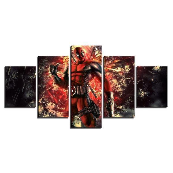 Deadpool Inspired Ii Marvel Canvas Wall Art