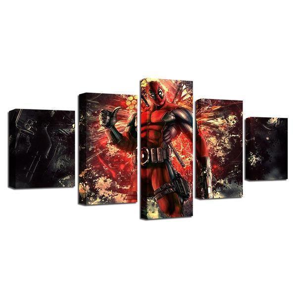 Deadpool Inspired Ii Marvel Canvas Wall Art