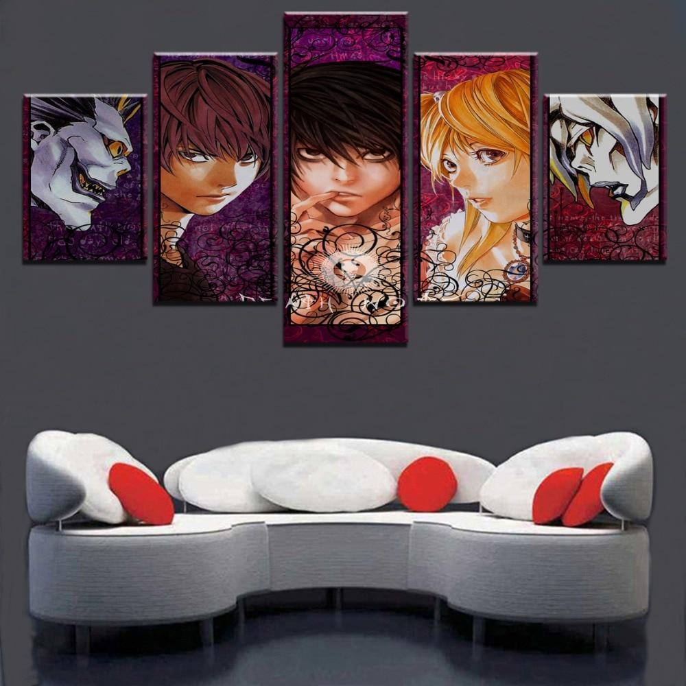 Death Note Characters 1 Anime Canvas Wall Art