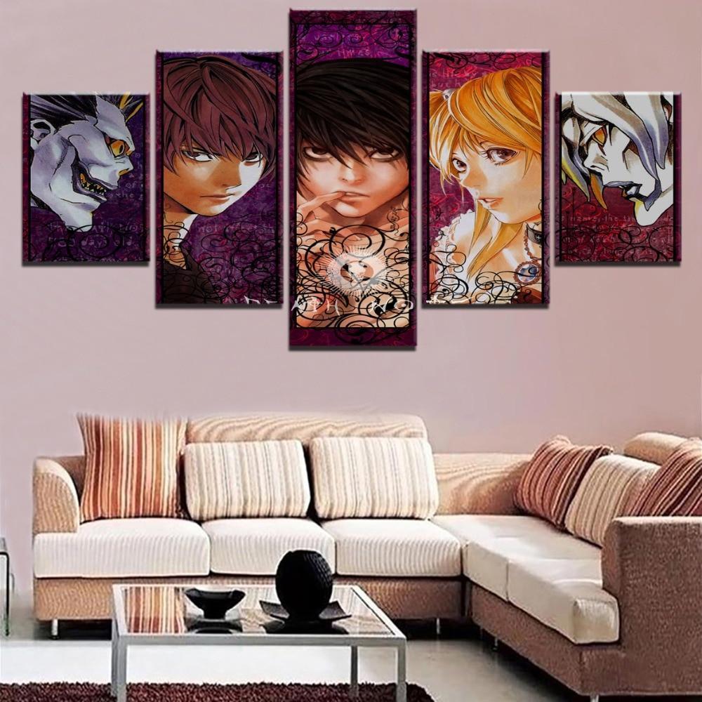 Death Note Characters 1 Anime Canvas Wall Art