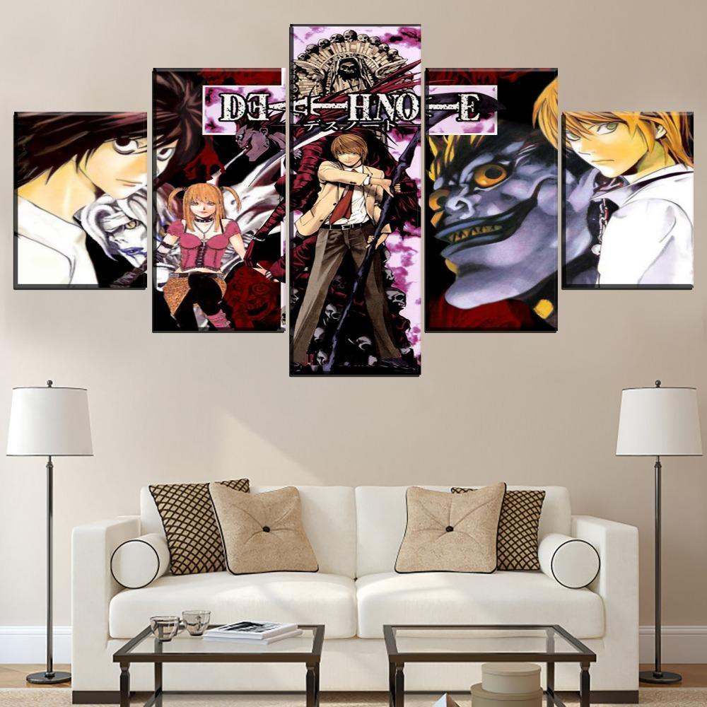 Death Note Characters 3 Anime Canvas Wall Art