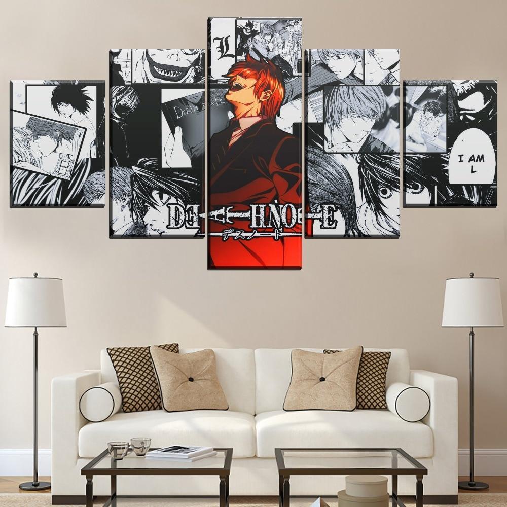 Death Note Characters 4 Anime Canvas Wall Art