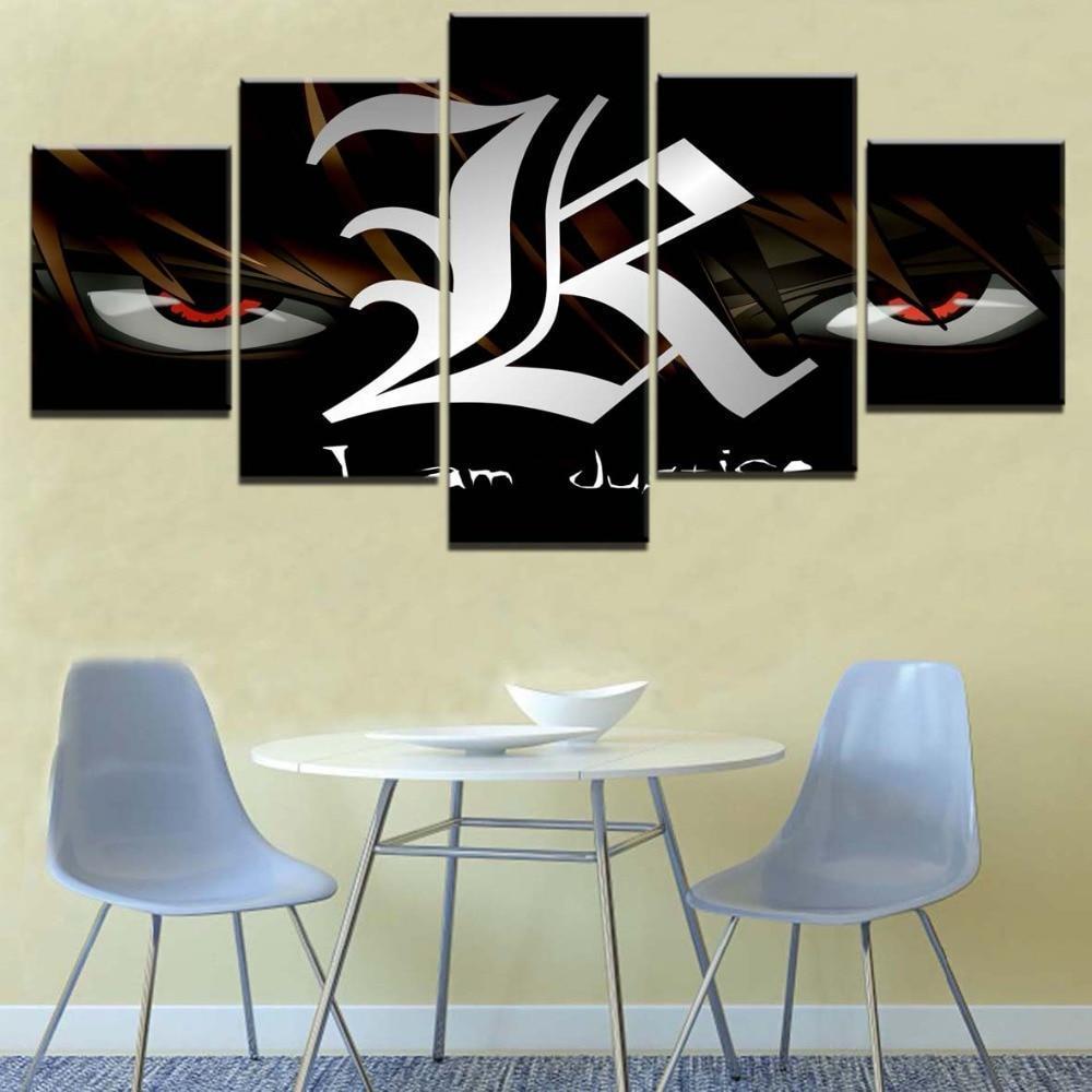 Death Note Kira Logo Anime Canvas Wall Art