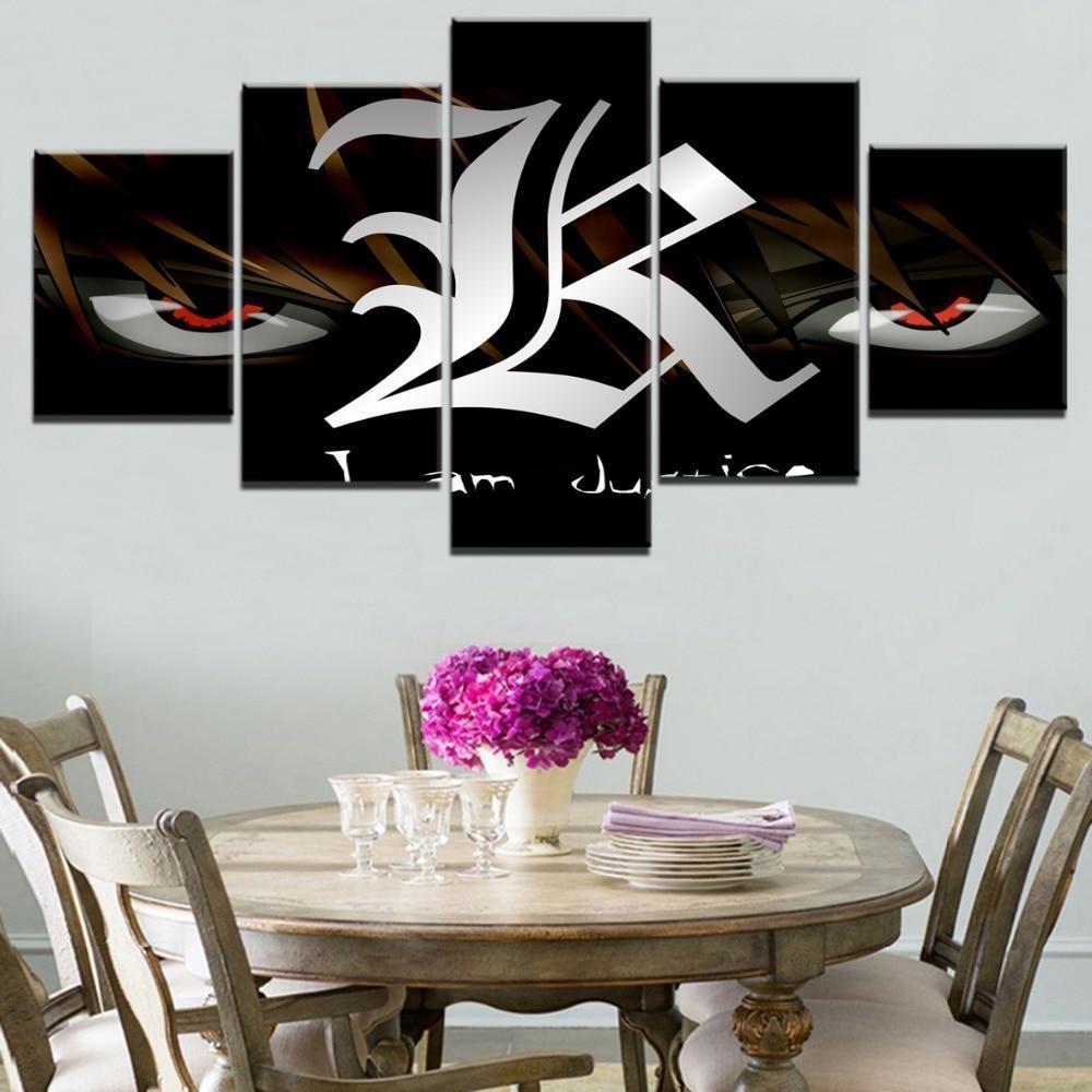 Death Note Kira Logo Anime Canvas Wall Art