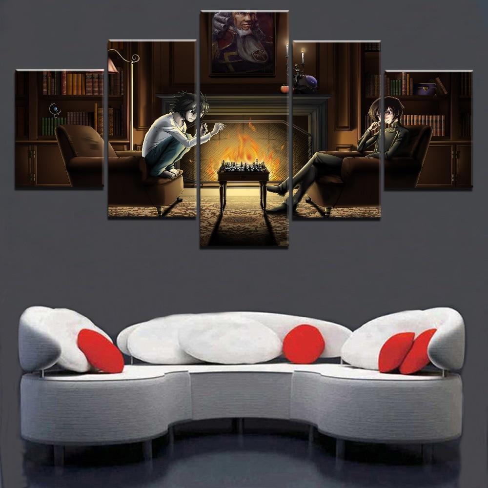 Death Note L And N 1 Anime Canvas Wall Art