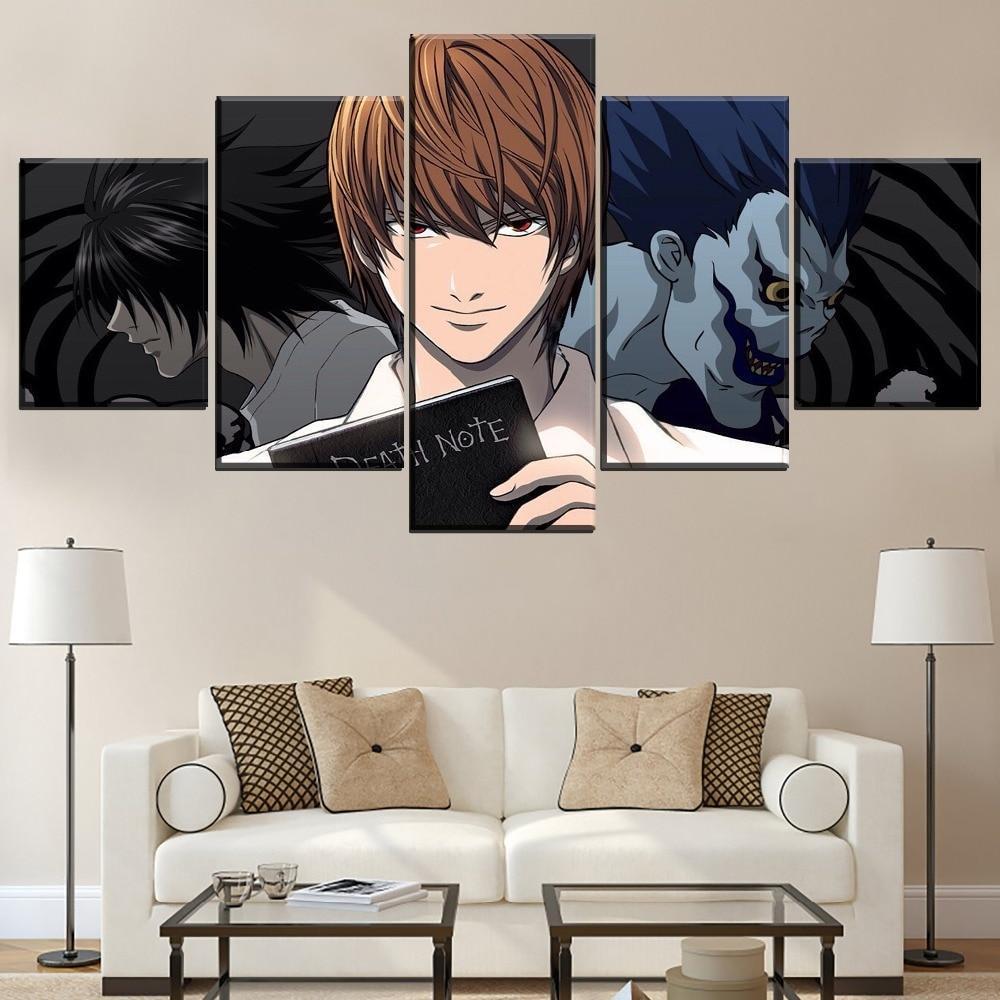 Death Note L-Kira-Ryuk Anime Canvas Wall Art