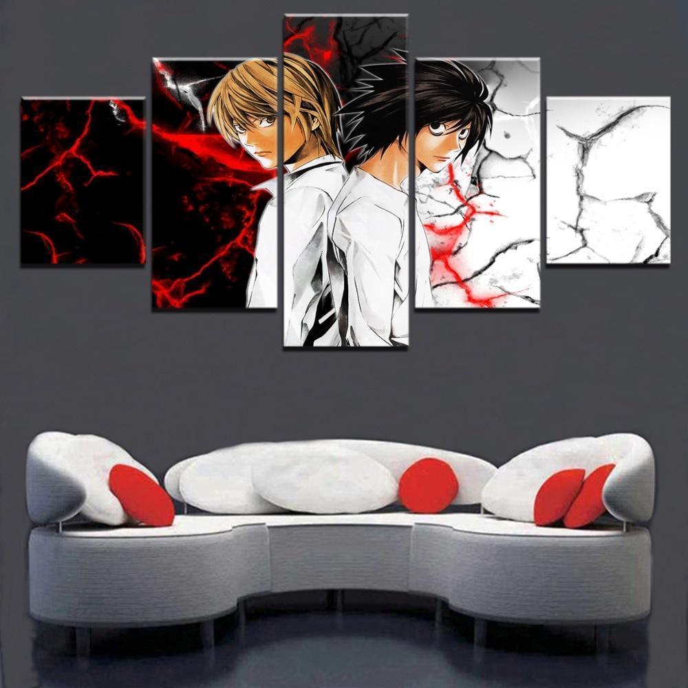 Death Note L Vs. Kira 1 Anime Canvas Wall Art