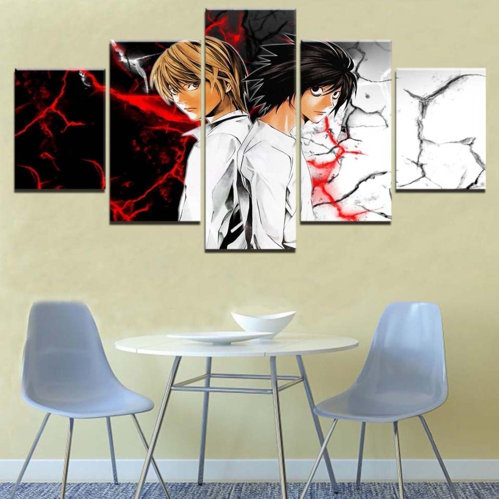Death Note L Vs. Kira 1 Anime Canvas Wall Art